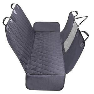 VIVAGLORY Dog Car Seat Cover With Mesh Visual Window, Heavy Duty & Waterproof